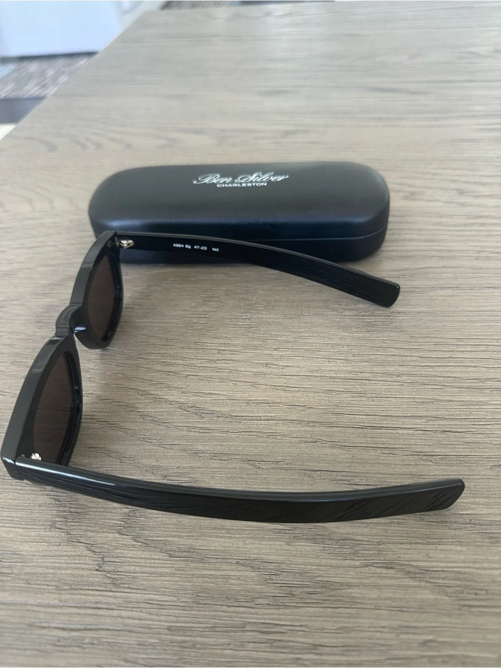 Ben Silver Charleston Bold Semi-Square Sunglasses Black